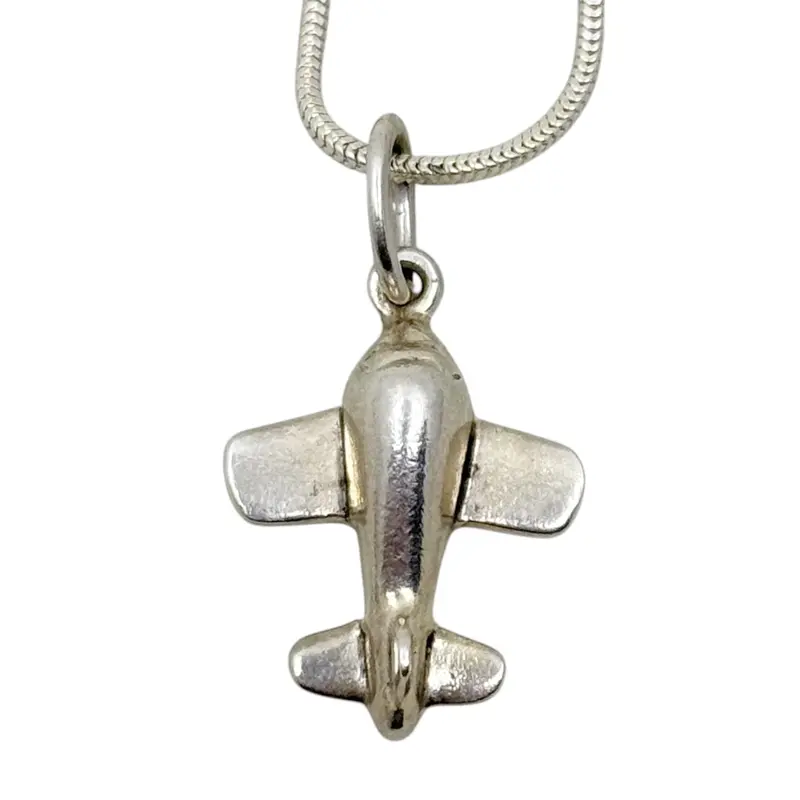 Airplane-Themed Charm Pendant In Sterling Silver – Gm290 1