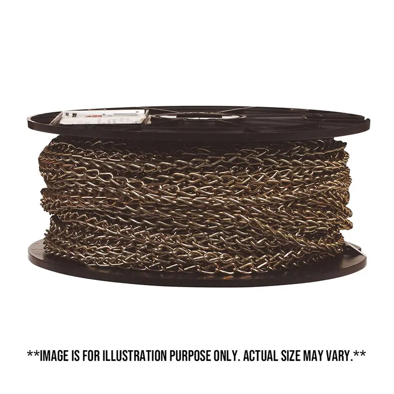 Campbell Brass Glo Double Jack Chain – Usa-Made Industrial-Grade Link Chain (#072-1667) 1