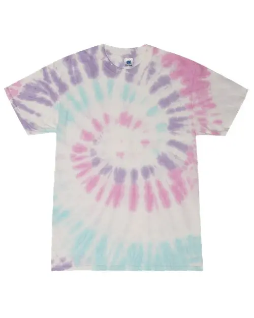 Colortone Youth Multi-Color Tie-Dye T-Shirt – Vibrant Spiral Print 1