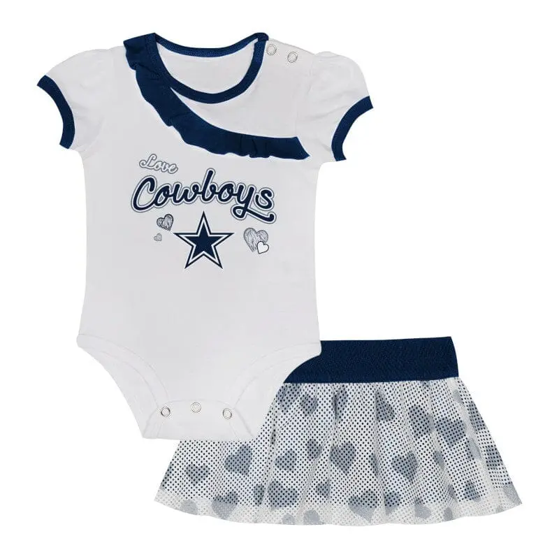 Cowboys Short-Sleeve Bodysuit & Skirt Combo For Baby Girls 1