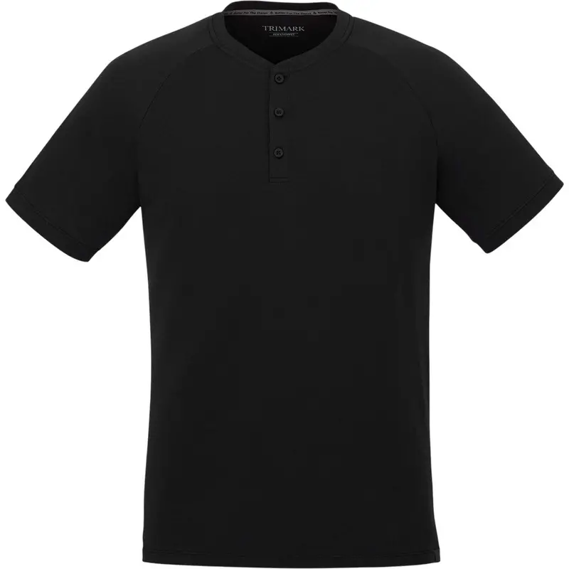 Elevate Somoto Eco Henley – Men’S Sustainable Short Sleeve Shirt