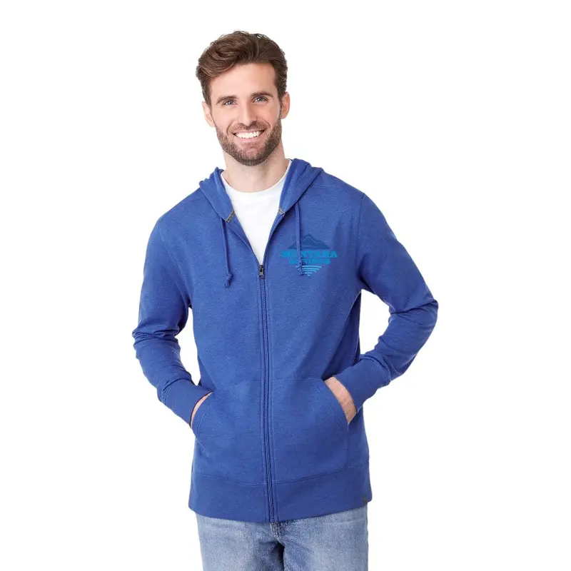 Elevate Tm18223 Argus Men'S Full-Zip Eco Fleece Hoodie 1