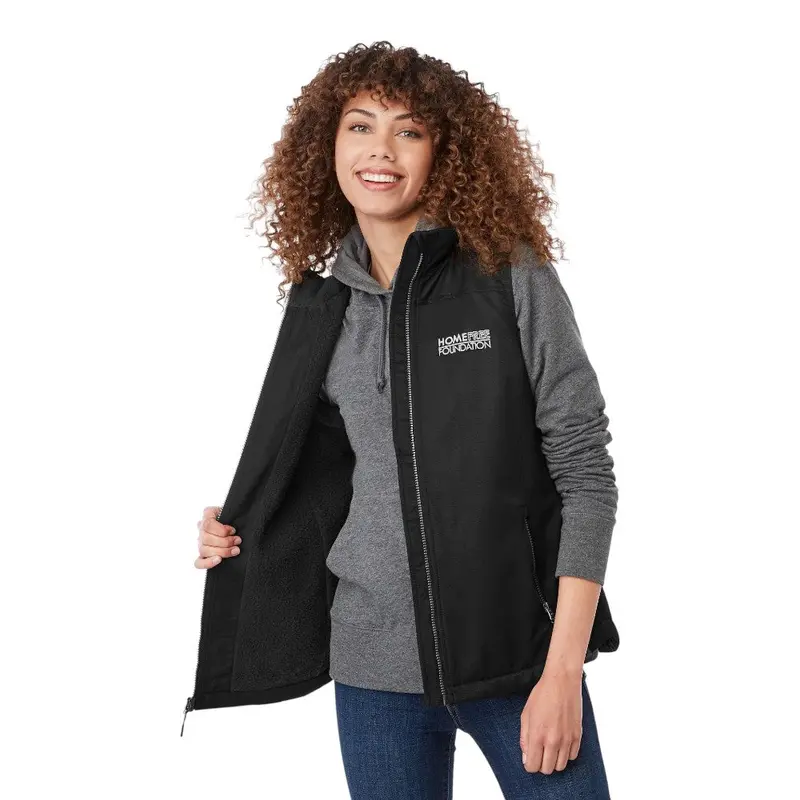Elevate Tm99599 Hardy Women'S Eco Sherpa-Lined Lightweight Vest 1