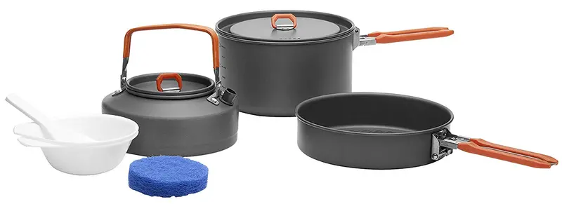 Fire-Maple Feast 2 Cookware Set – Compact Duo Backpacking Kit 1