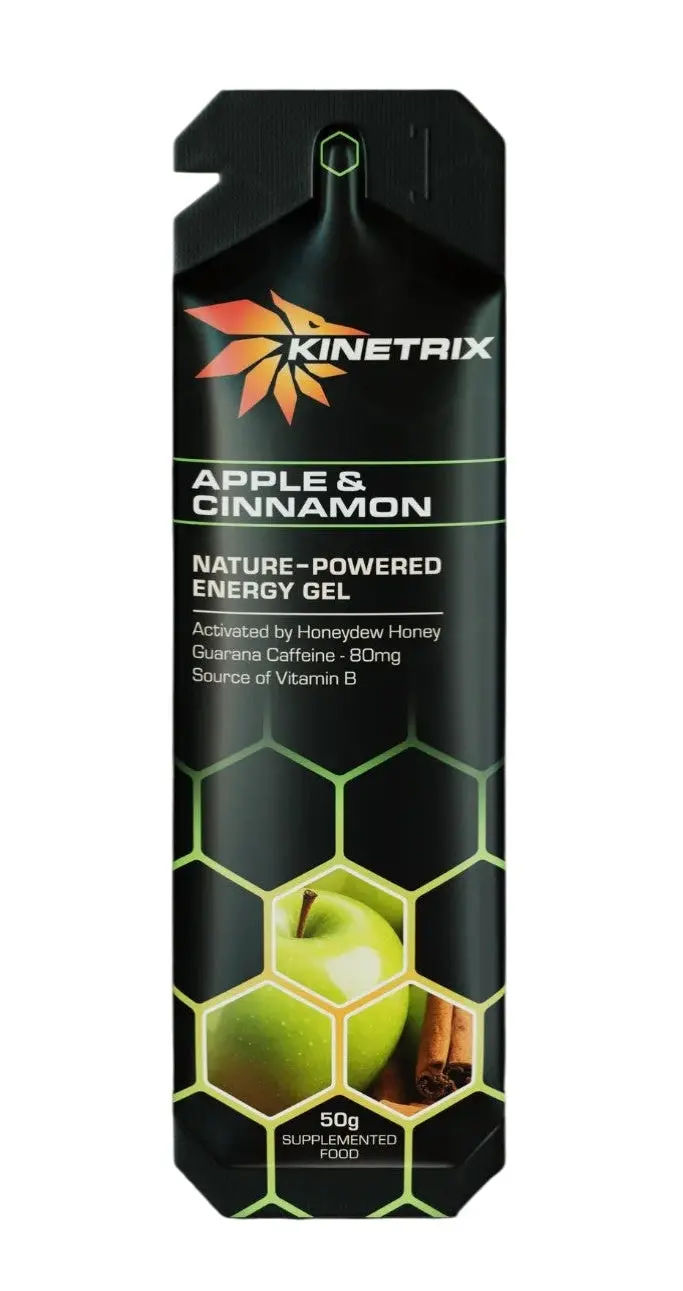Kinetrix Apple Cinnamon Energy Gel – 50G Fast-Acting Carbohydrate Boost 1