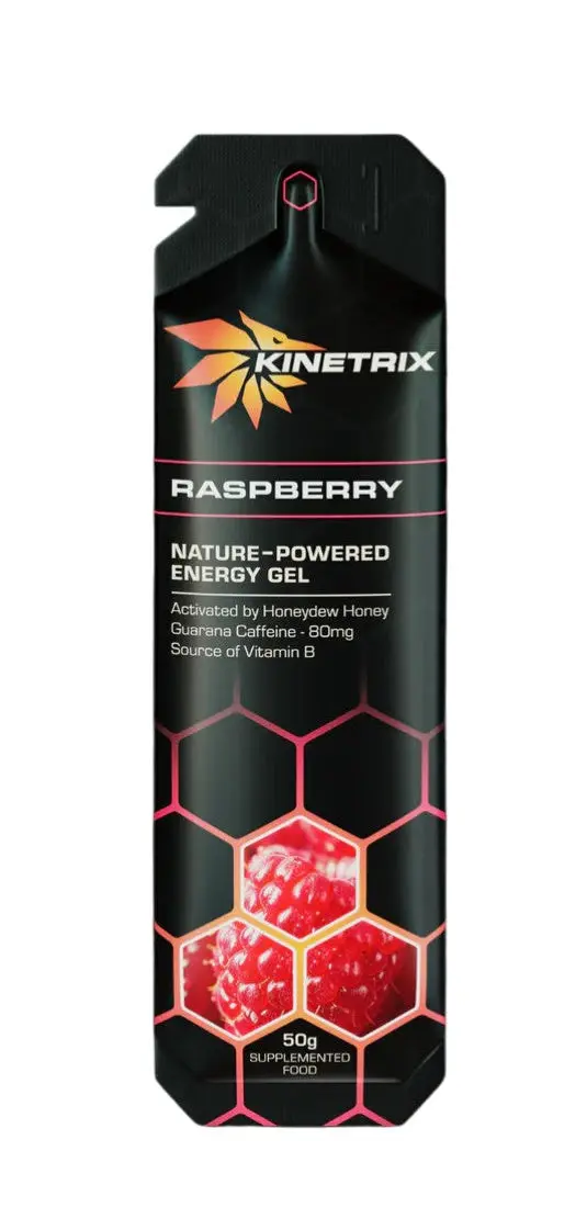 Kinetrix Raspberry Energy Gel – 50G Berry-Infused Energy Supplement 1