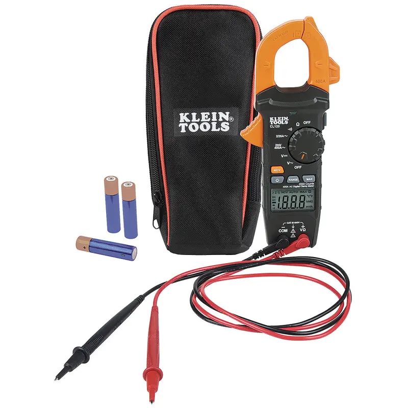 Klein Tools Cl120 Auto-Ranging Clamp Meter – 400A Ac Current Detection For General Electrical Work 1