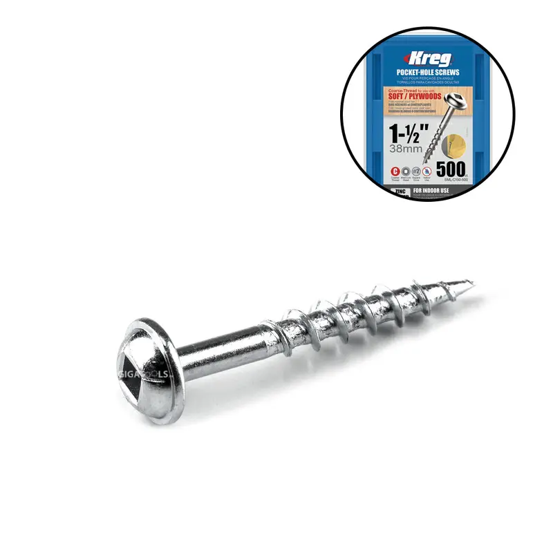Kreg 500-Piece Coarse-Thread Pocket Hole Screws – 38 Mm Length 1