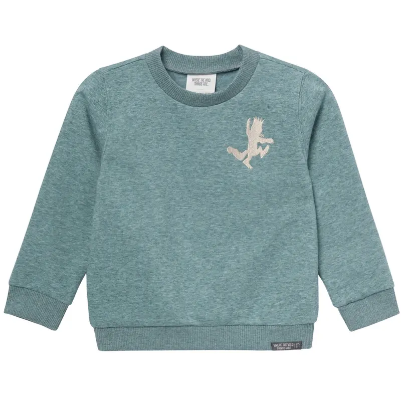 Neutral Blue Heather Toddler Sweatshirt Featuring Wild Things Are Artwork 1