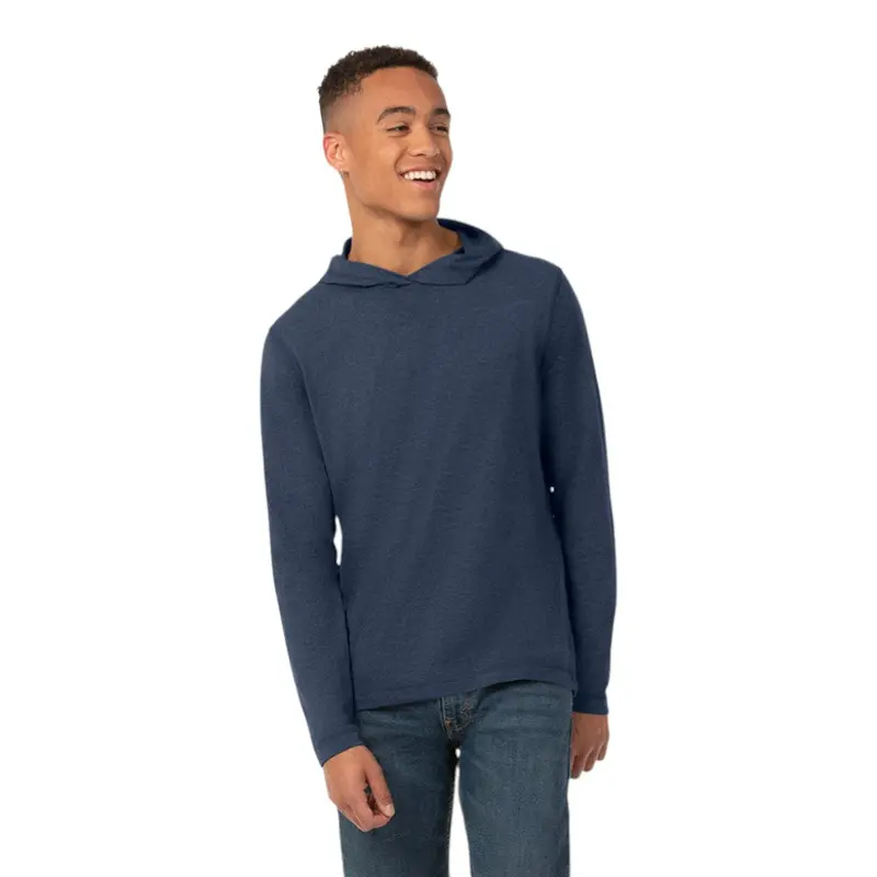 Primease P3665 Adult Triblend Hooded Long Sleeve T-Shirt