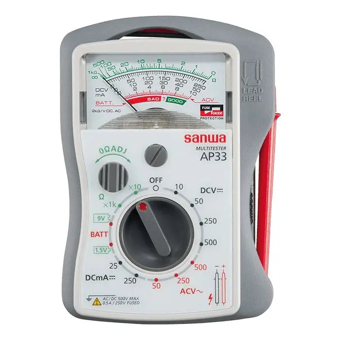 Sanwa Ap33 Analog Pocket Multimeter – Compact Manual-Range Tester 1