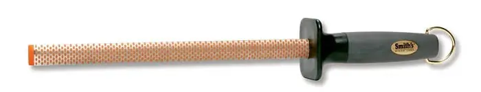 Smiths 10-Inch Diamond-Coated Sharpening Rod – Heavy-Duty Tapered Tool For Knives And Tools 1