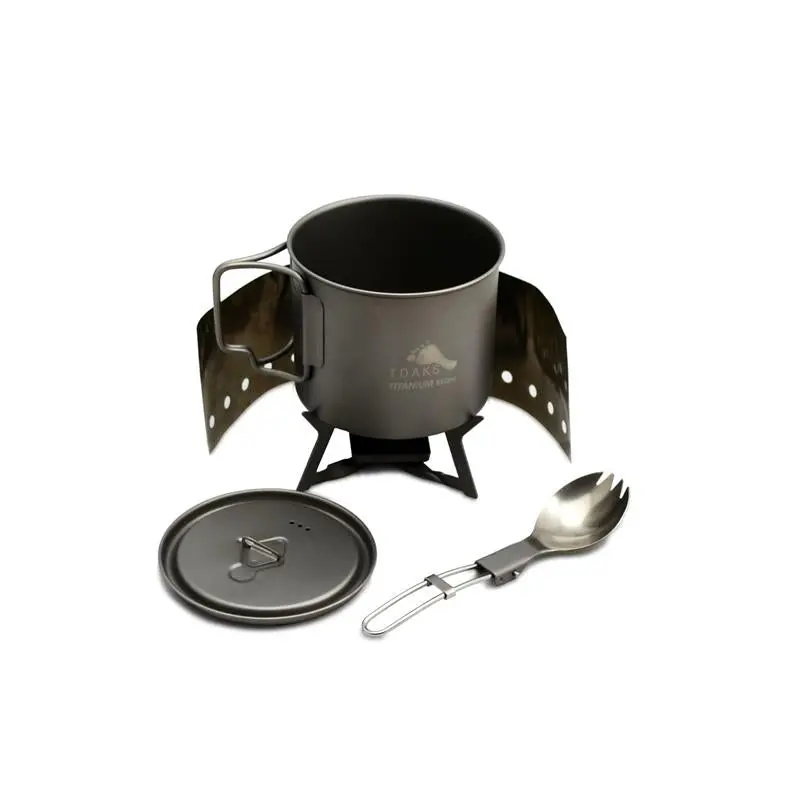 Toaks Titanium Ultralight Cook System – Integrated Pot, Pan, And Lid Set 1