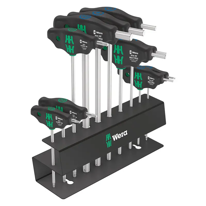 Wera Bicycle Tool Set 6 – Ergonomic T-Handle Screwdriver Kit (6–10 Piece) With Bit-Holding Function 1