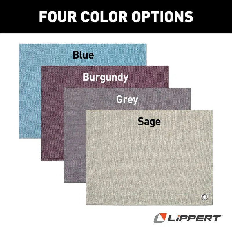 Lippert Outdoor Patio Rug – Gray, 8' X 10' All-Weather Floor Mat 1